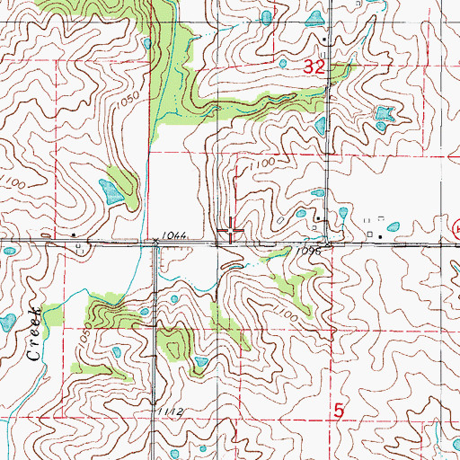Topographic Map of Green Valley School (historical), MO