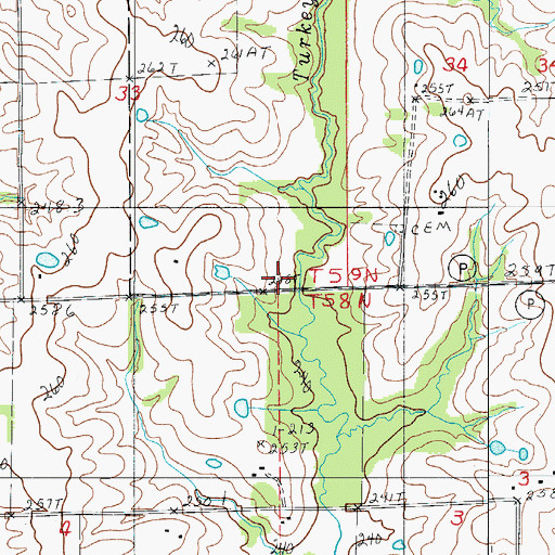 Topographic Map of Greenview School (historical), MO