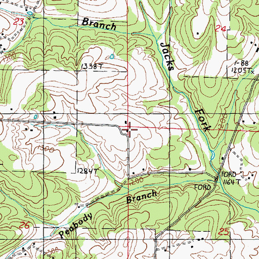 Topographic Map of Grogan School (historical), MO