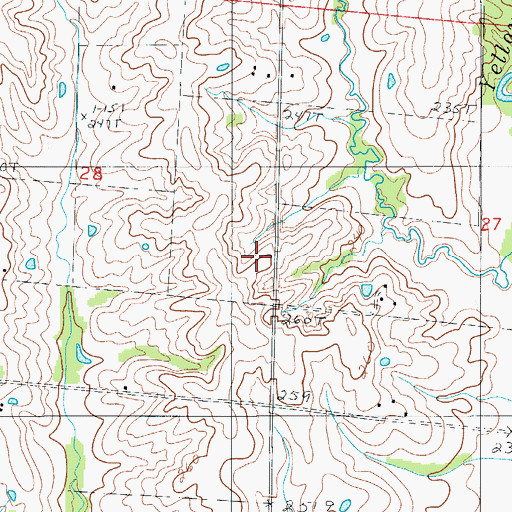 Topographic Map of Grove Hill School (historical), MO