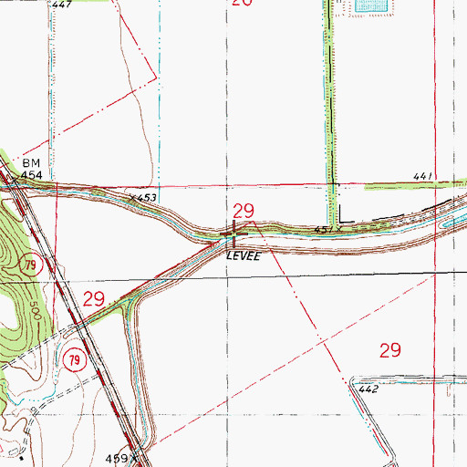 Topographic Map of Guinns Creek, MO