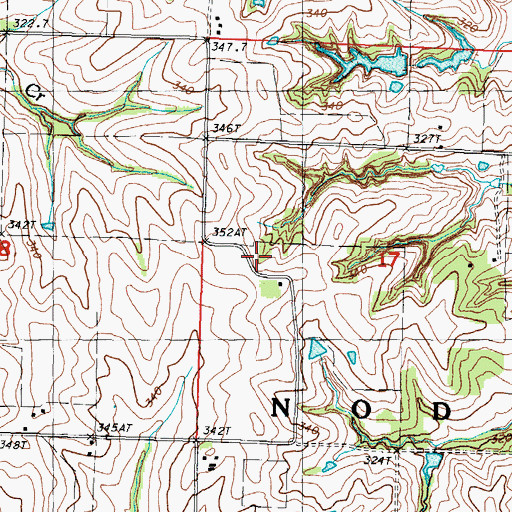 Topographic Map of Guthrie School (historical), MO