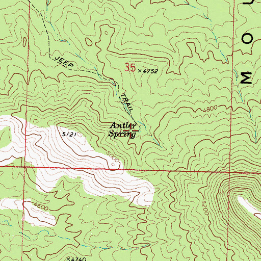 Topographic Map of Antler Spring, AZ