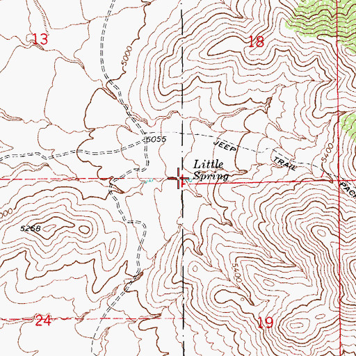 Topographic Map of Little Spring, AZ