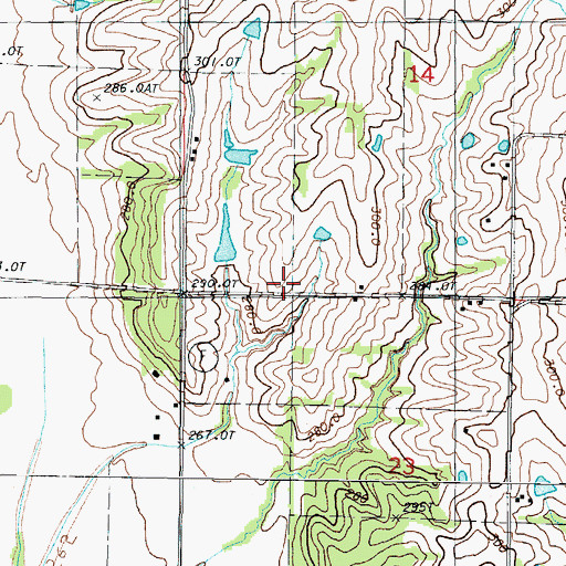 Topographic Map of Hall School (historical), MO