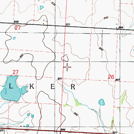 Topographic Map of Handley Prairie, MO
