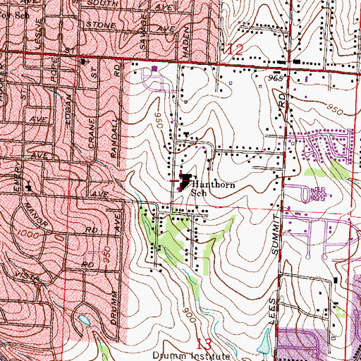 Topographic Map of Hanthorn Early Education, MO