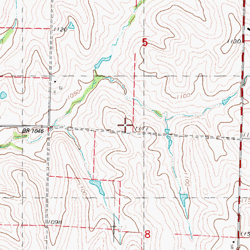 Topographic Map of Happy Hill School (historical), MO