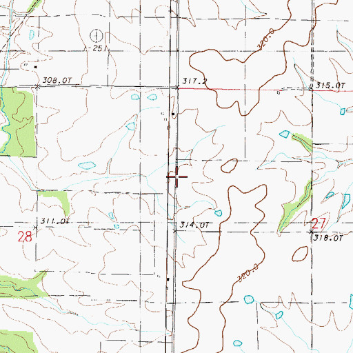 Topographic Map of Harbor School (historical), MO