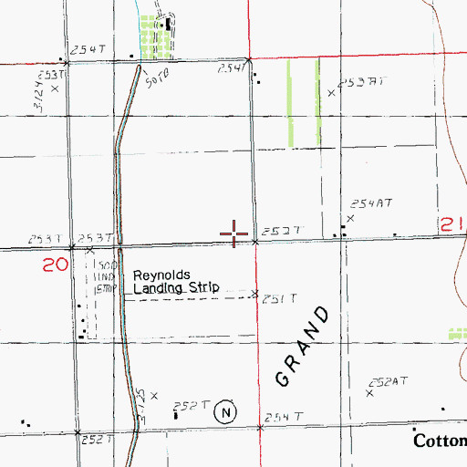 Topographic Map of Harkeys Cemetery, MO