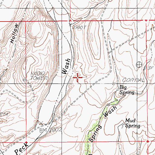 Topographic Map of Little Spring, AZ