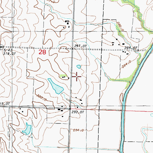 Topographic Map of Harmon School (historical), MO