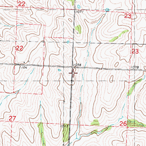 Topographic Map of Harmony School (historical), MO