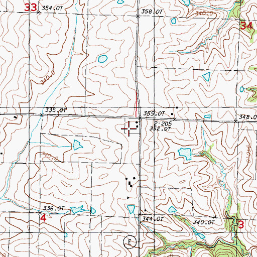 Topographic Map of Harmony School, MO
