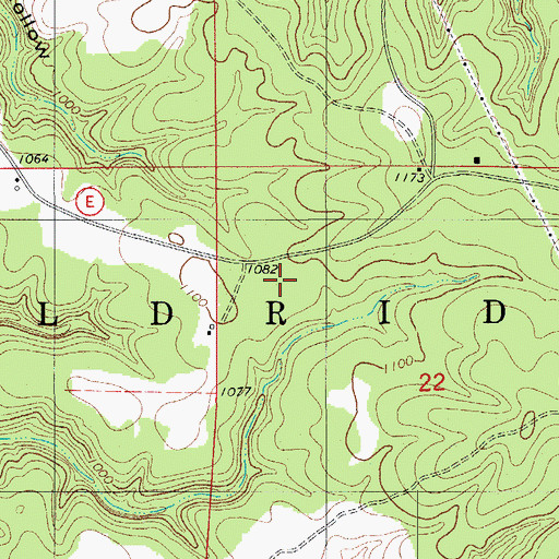 Topographic Map of Harper Pond (historical), MO