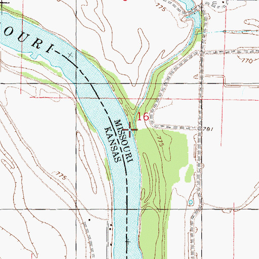Topographic Map of Harpst Chute, MO