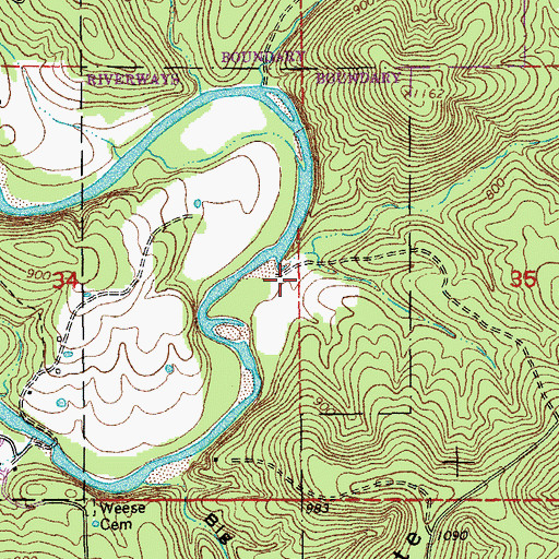 Topographic Map of Harrison Hollow, MO