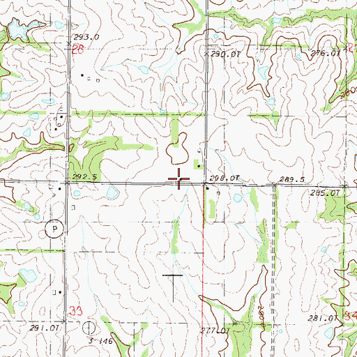 Topographic Map of Harrison School (historical), MO