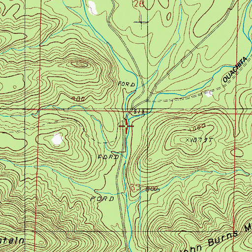 Topographic Map of Harris Creek, AR