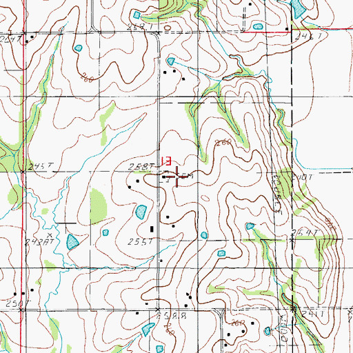 Topographic Map of Hatton Chapel, MO