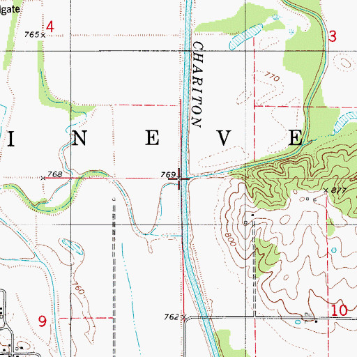 Topographic Map of Hazel Creek, MO