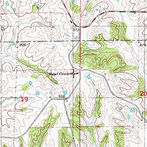 Topographic Map of Hazel Creek Church, MO