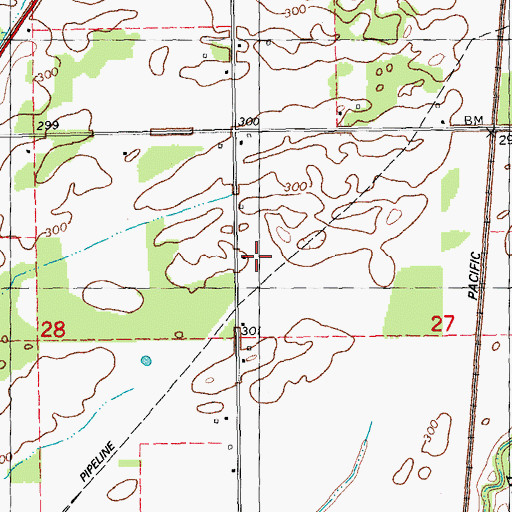 Topographic Map of Hazel Dell School, MO