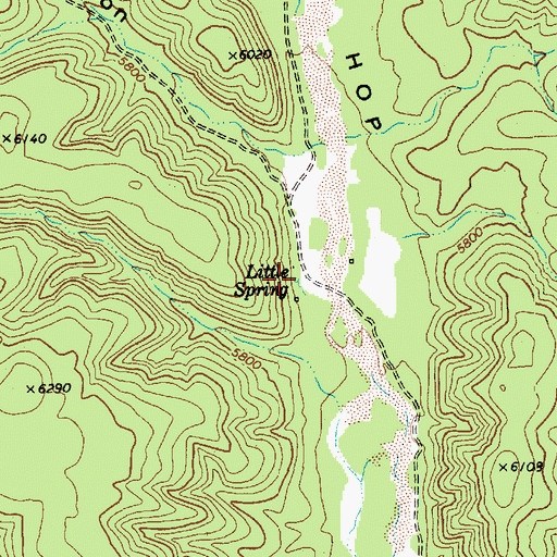 Topographic Map of Little Spring, AZ