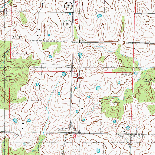 Topographic Map of Hazel Valley Church (historical), MO