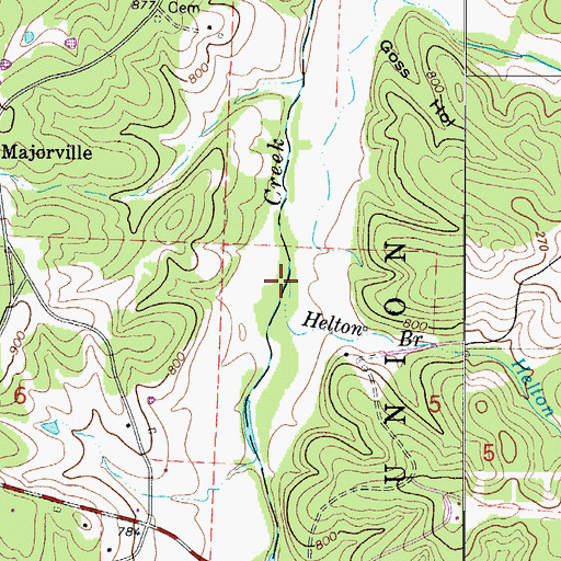 Topographic Map of Helton Branch, MO