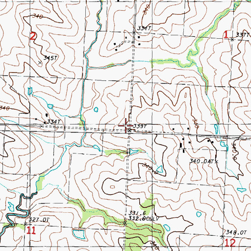 Topographic Map of Herron School (historical), MO