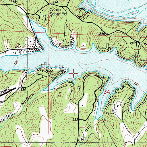 Topographic Map of Hibdon Hollow, MO