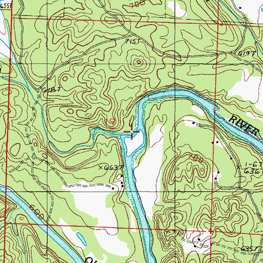 Topographic Map of Haw Branch, AR
