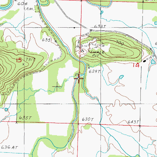 Topographic Map of Haw Creek, AR
