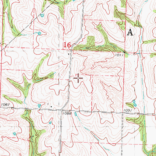 Topographic Map of Hickory Grove School (historical), MO