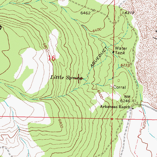 Topographic Map of Little Spring, AZ