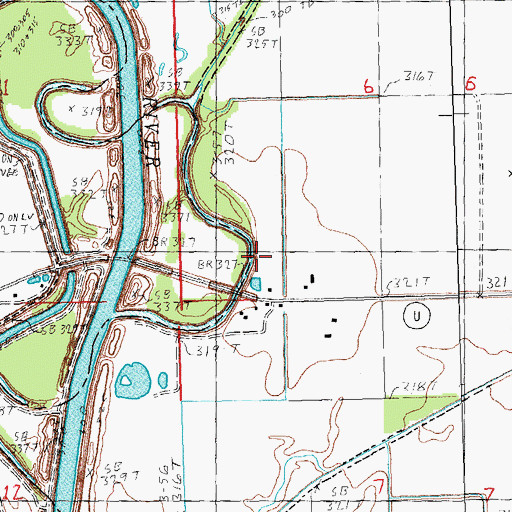 Topographic Map of Higginbothams Ferry, MO