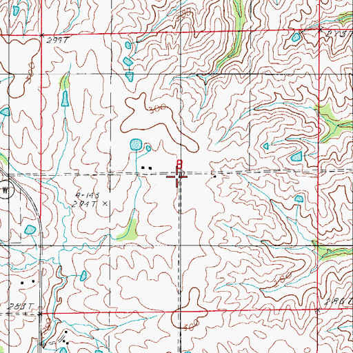 Topographic Map of High Point School (historical), MO