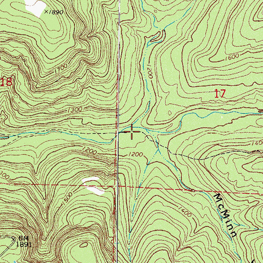 Topographic Map of Heathcock Hollow, AR