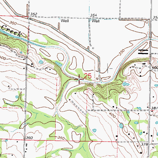 Topographic Map of Hegwood Creek, AR