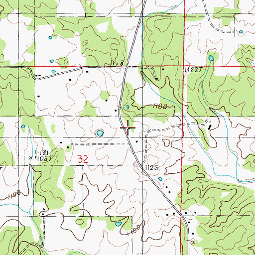 Topographic Map of Highland School, MO