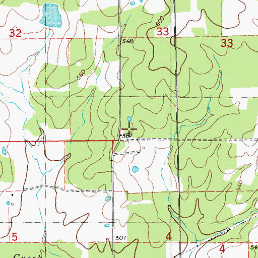 Topographic Map of Highview School, MO
