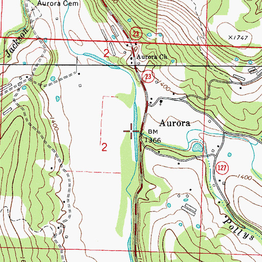 Topographic Map of Henderson Creek, AR