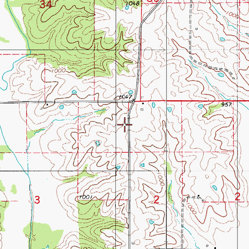 Topographic Map of Hill Crest School (historical), MO