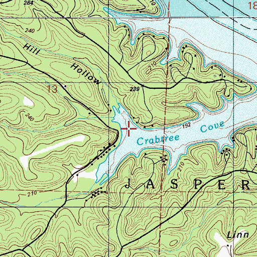 Topographic Map of Hill Hollow, MO