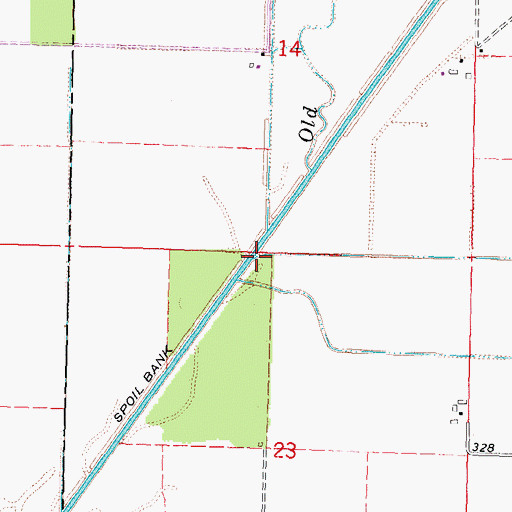 Topographic Map of Hindman Creek, MO