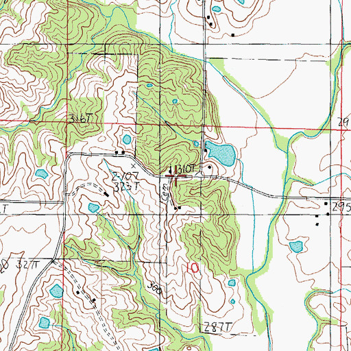 Topographic Map of Hobbs Chapel, MO