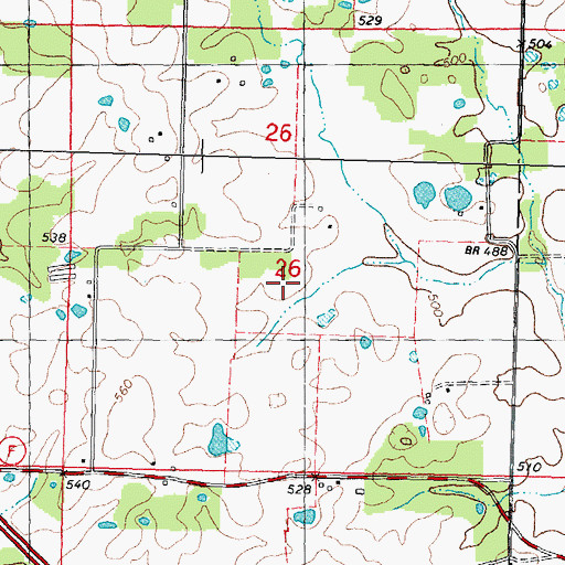 Topographic Map of Hoffman School (historical), MO