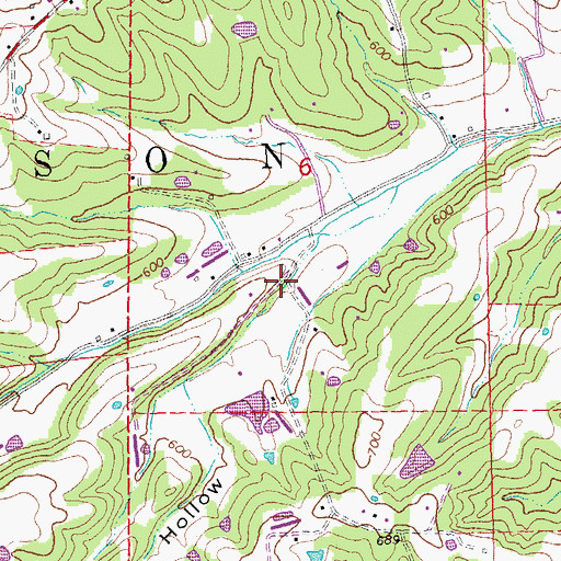 Topographic Map of Hog Spring Hollow, MO