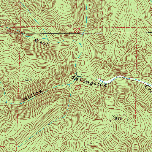 Topographic Map of Herald Hollow, AR